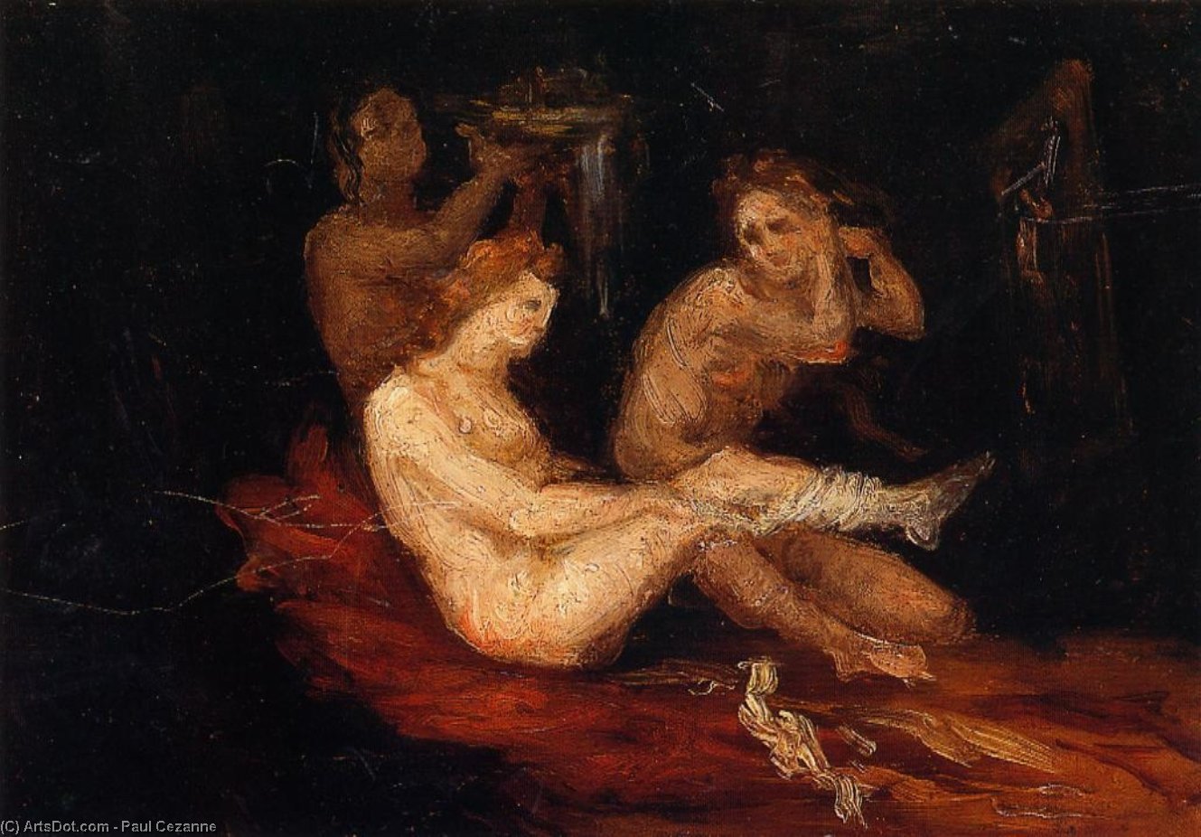 Wikioo.org - The Encyclopedia of Fine Arts - Painting, Artwork by Paul Cezanne - Women Dressing