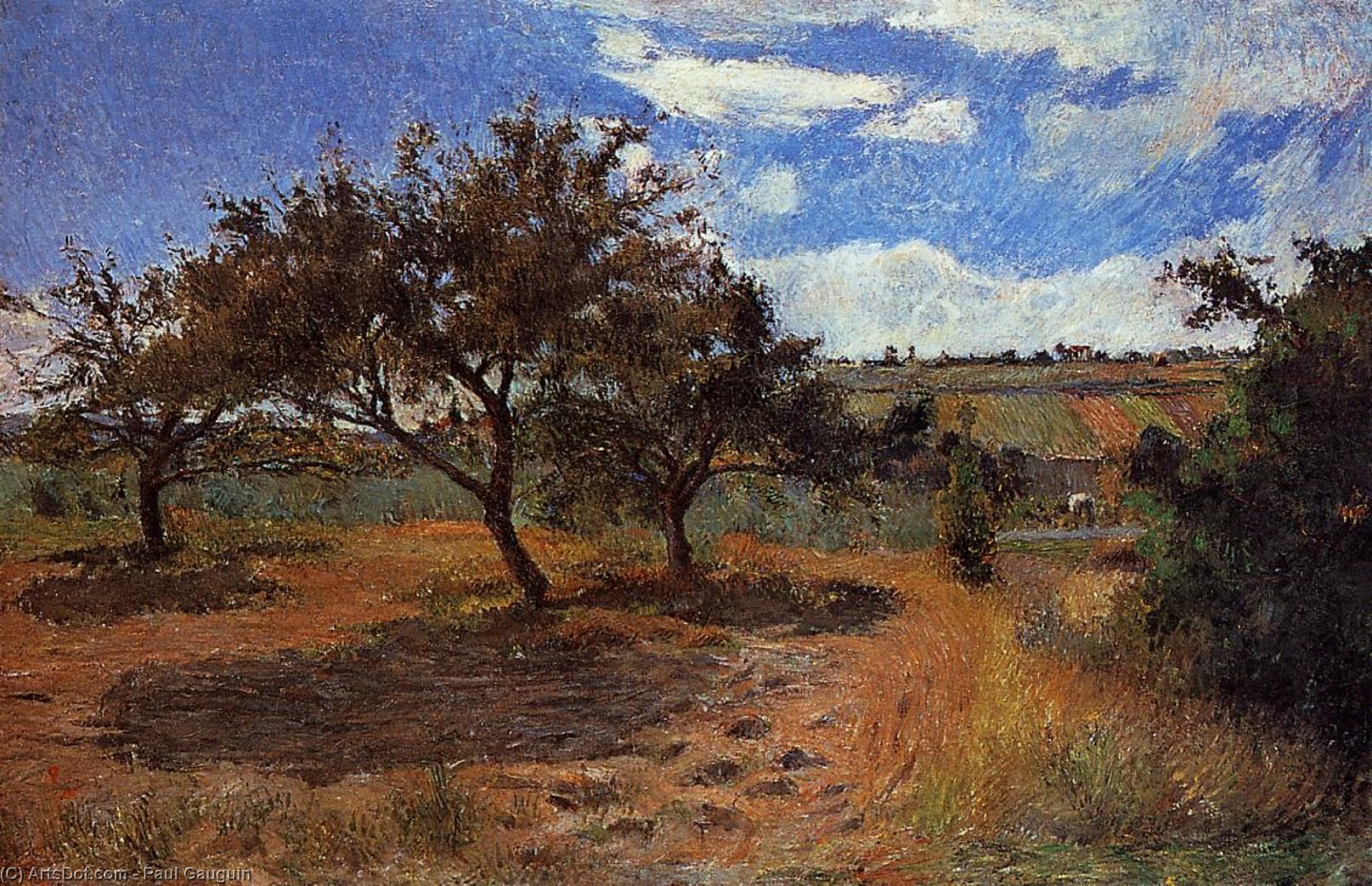 Wikioo.org - The Encyclopedia of Fine Arts - Painting, Artwork by Paul Gauguin - Apple Trees at l'Hermitage 1