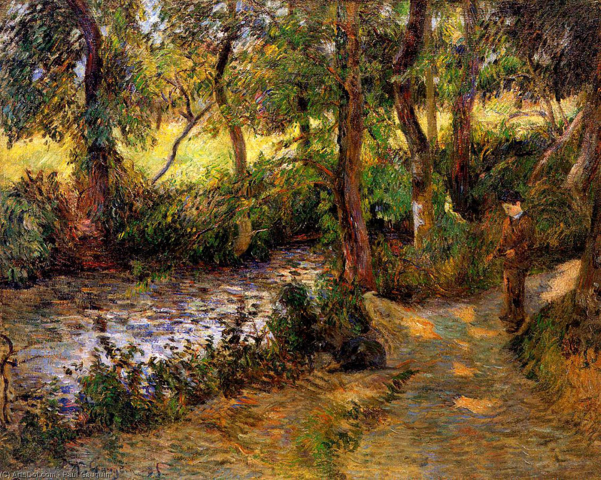 Wikioo.org - The Encyclopedia of Fine Arts - Painting, Artwork by Paul Gauguin - Boy by the Water