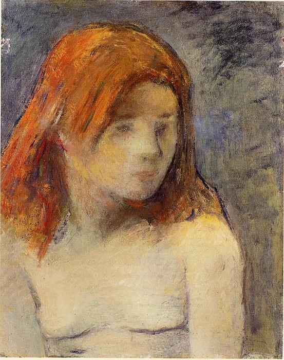 WikiOO.org - 百科事典 - 絵画、アートワーク Paul Gauguin - バスト の 裸体 女の子