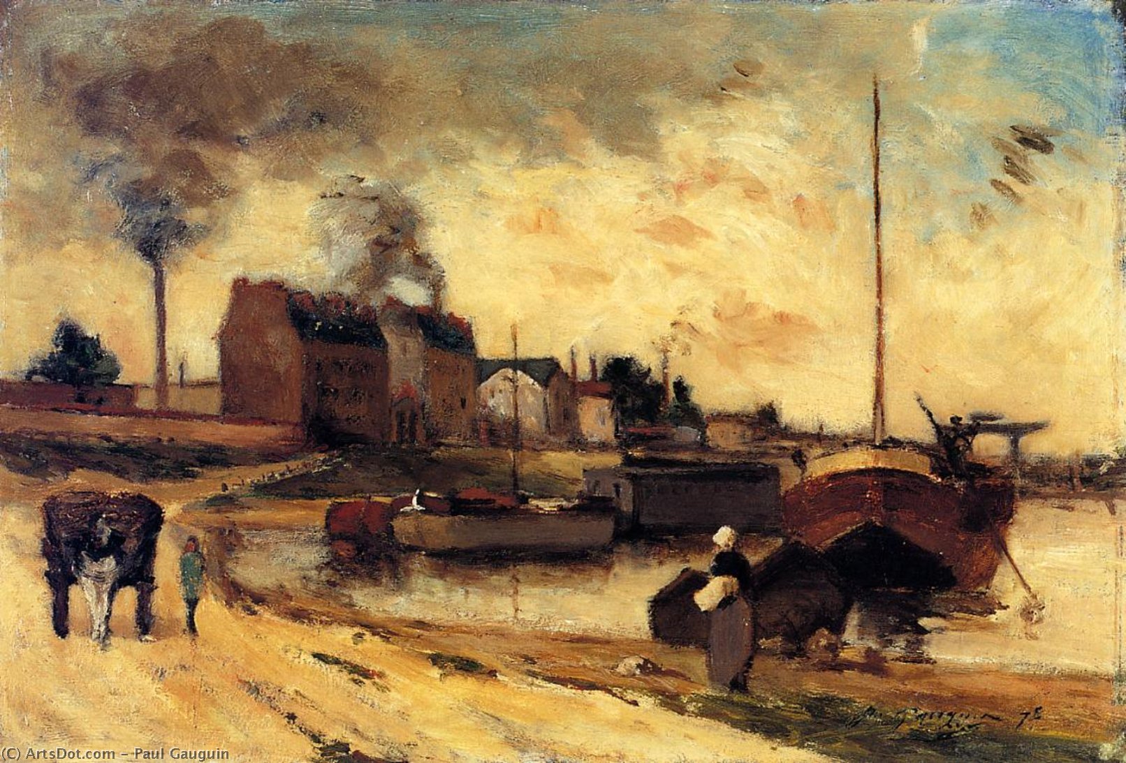 Wikioo.org - The Encyclopedia of Fine Arts - Painting, Artwork by Paul Gauguin - Cail Factories and Quai de Grenelle