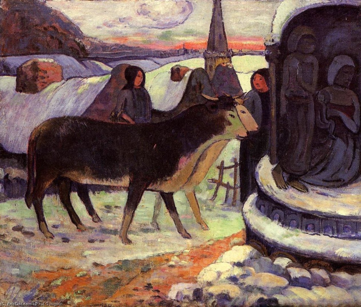 WikiOO.org - Εγκυκλοπαίδεια Καλών Τεχνών - Ζωγραφική, έργα τέχνης Paul Gauguin - Christmas night