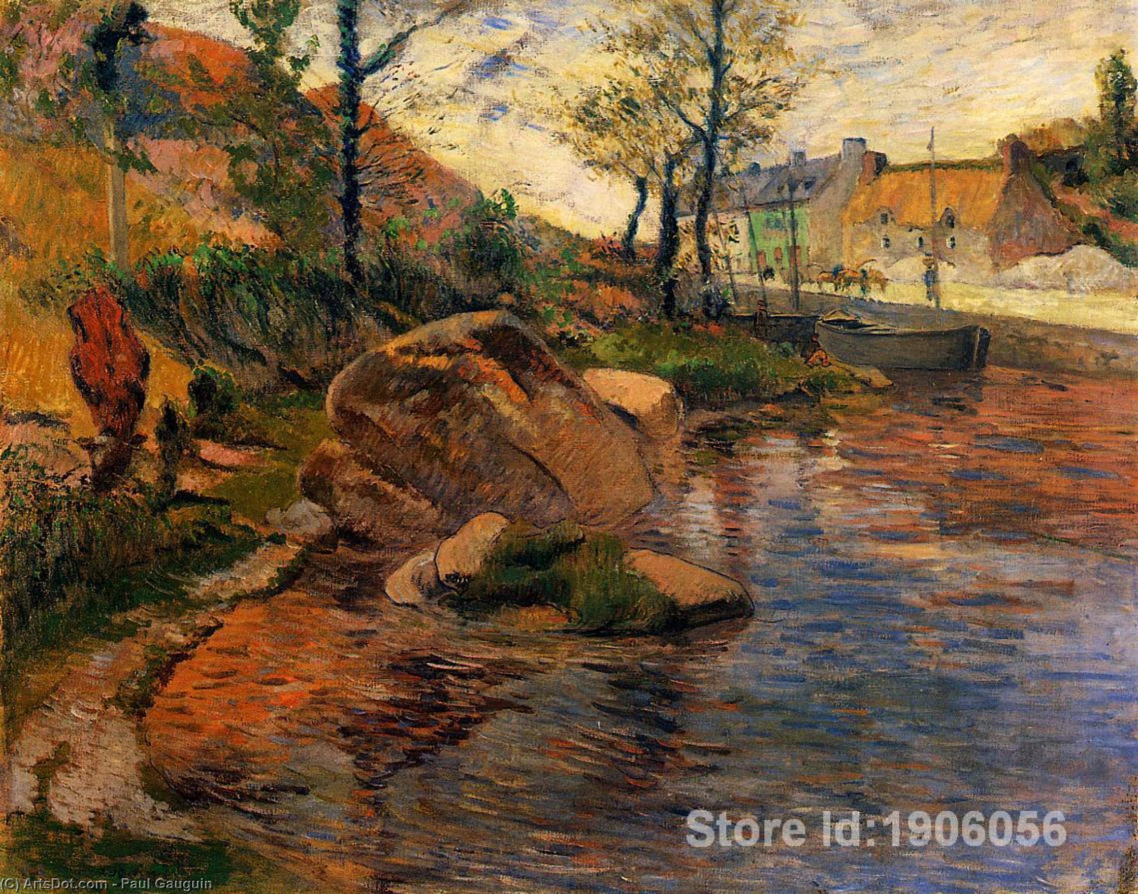 WikiOO.org - Enciklopedija likovnih umjetnosti - Slikarstvo, umjetnička djela Paul Gauguin - Cove opposite Pont-Aven Harbor
