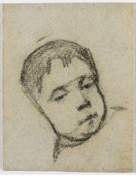 Wikioo.org – L'Enciclopedia delle Belle Arti - Pittura, Opere di Paul Gauguin - emil gauguin come un bambino , testa su un cuscino