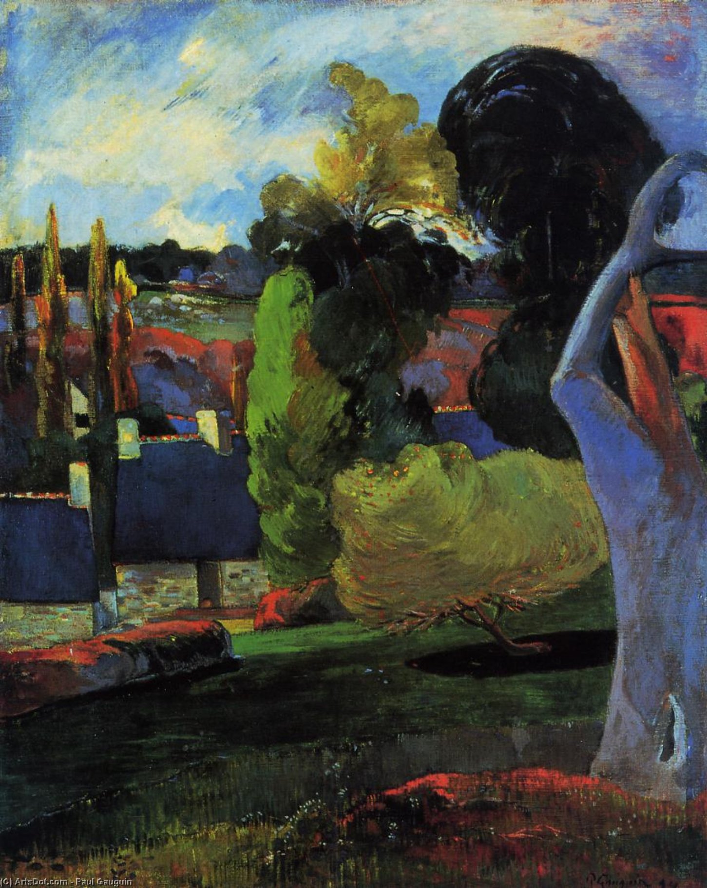 WikiOO.org - Енциклопедия за изящни изкуства - Живопис, Произведения на изкуството Paul Gauguin - Farm in Brittany