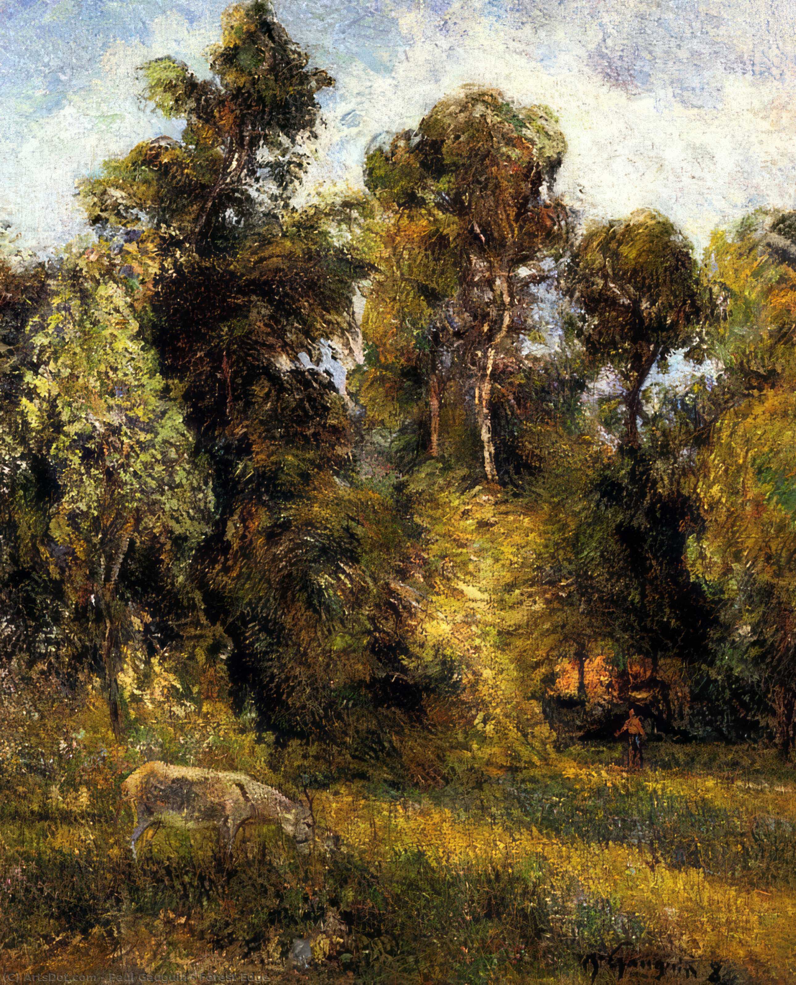 Wikioo.org - The Encyclopedia of Fine Arts - Painting, Artwork by Paul Gauguin - Forest Edge