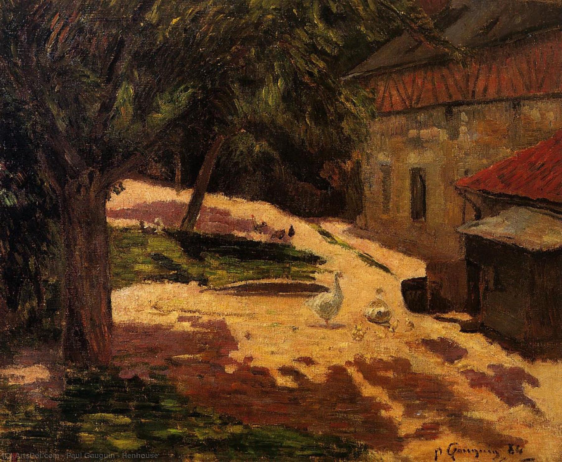 Wikioo.org - The Encyclopedia of Fine Arts - Painting, Artwork by Paul Gauguin - Henhouse