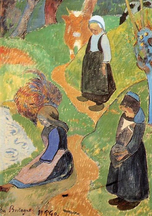 WikiOO.org - Encyclopedia of Fine Arts - Maalaus, taideteos Paul Gauguin - In Brittany
