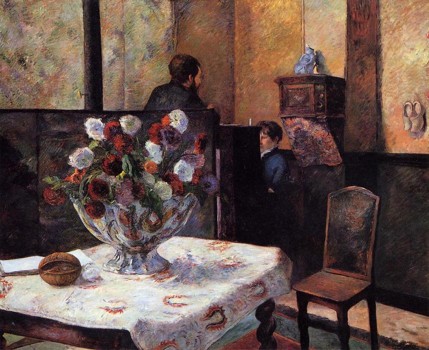 Wikioo.org - The Encyclopedia of Fine Arts - Painting, Artwork by Paul Gauguin - Interior of the Painter's House, rue Carcel