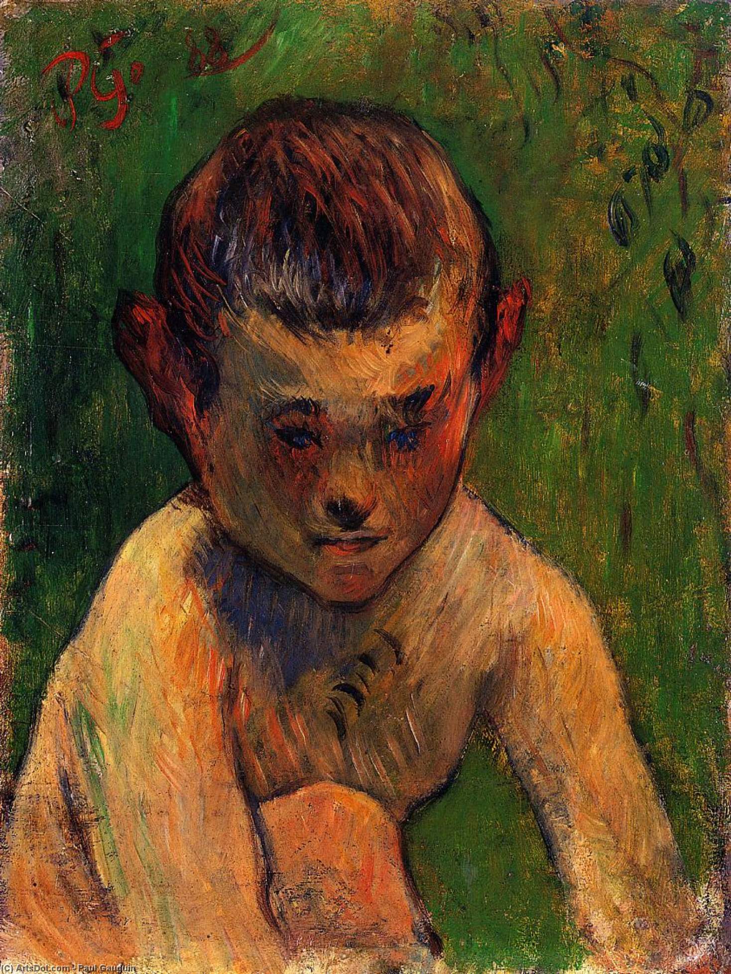 WikiOO.org - Encyclopedia of Fine Arts - Malba, Artwork Paul Gauguin - Little breton bather
