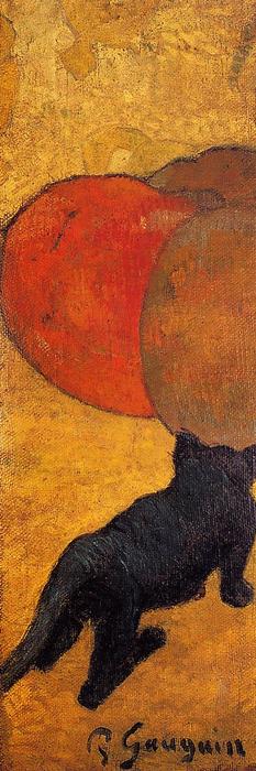 Wikoo.org - موسوعة الفنون الجميلة - اللوحة، العمل الفني Paul Gauguin - Little Cat