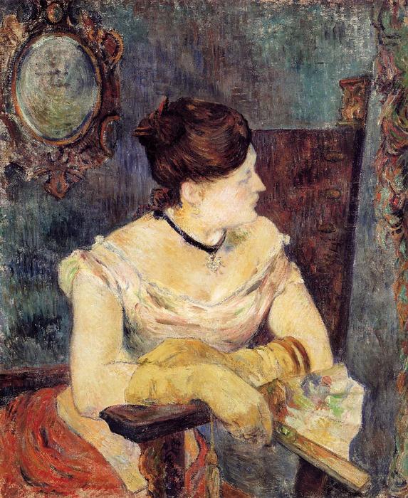 WikiOO.org - 百科事典 - 絵画、アートワーク Paul Gauguin - イブニングドレスでマダムメッテゴーギャン