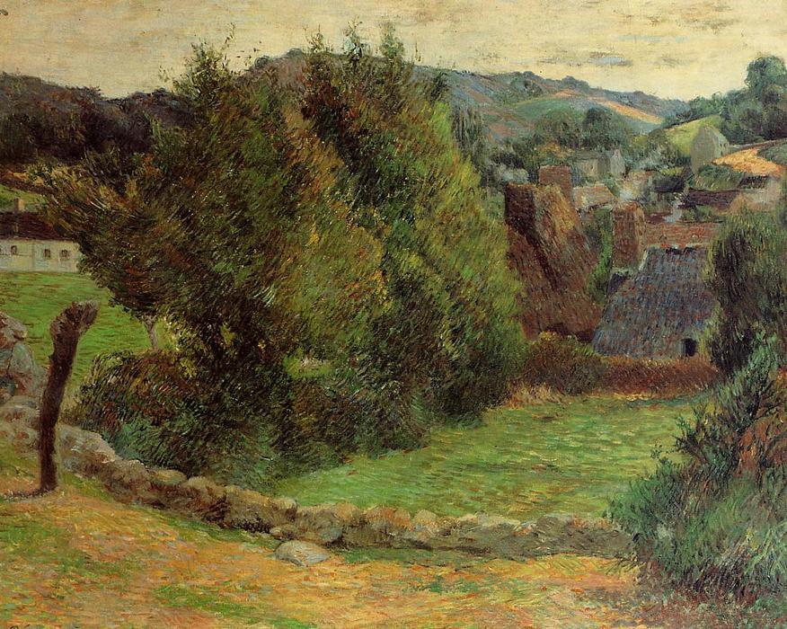 Wikioo.org - The Encyclopedia of Fine Arts - Painting, Artwork by Paul Gauguin - Mount Sainte-Marguerite from near the Presbytery