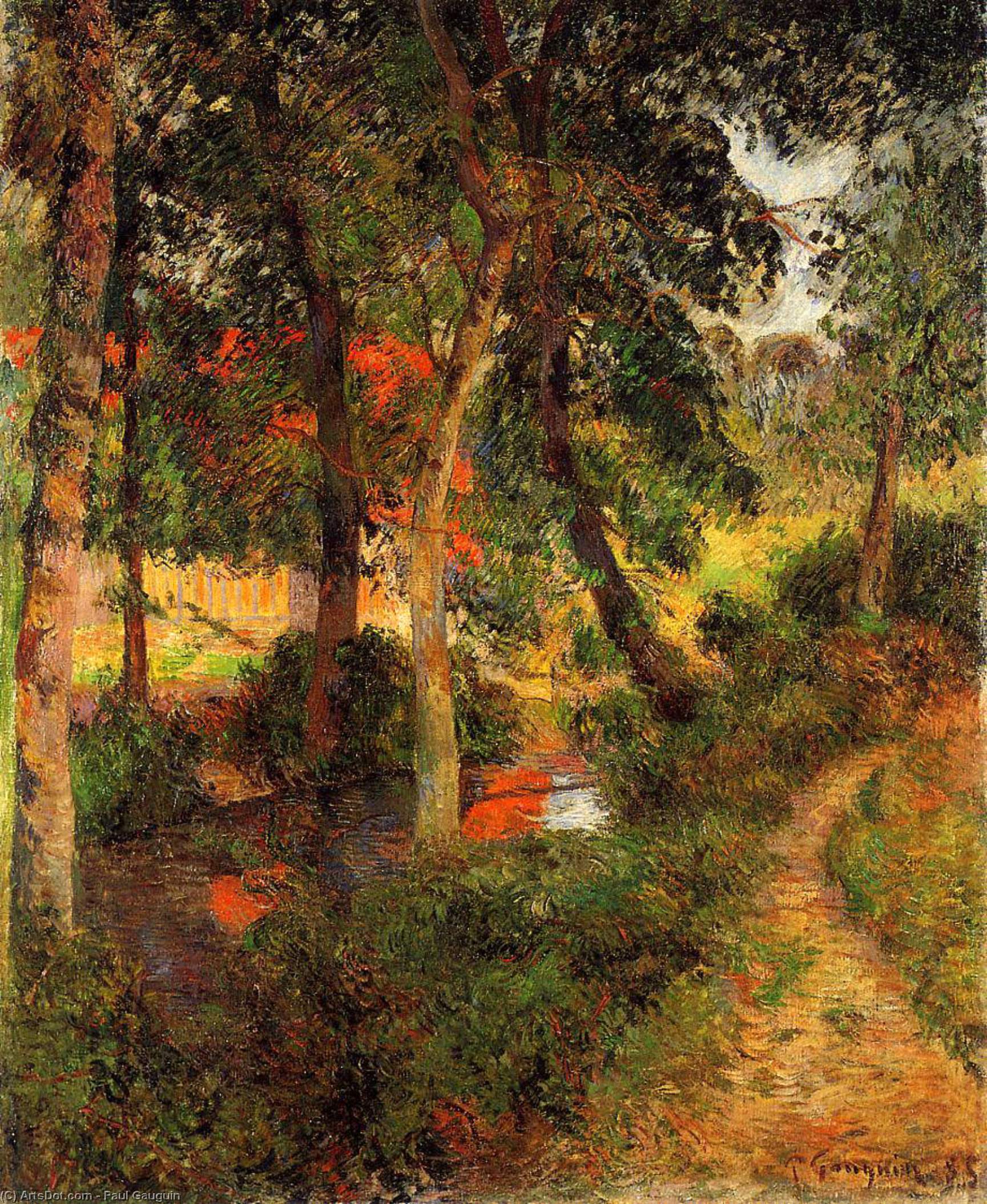 WikiOO.org - Encyclopedia of Fine Arts - Maleri, Artwork Paul Gauguin - Pere Jean's Path
