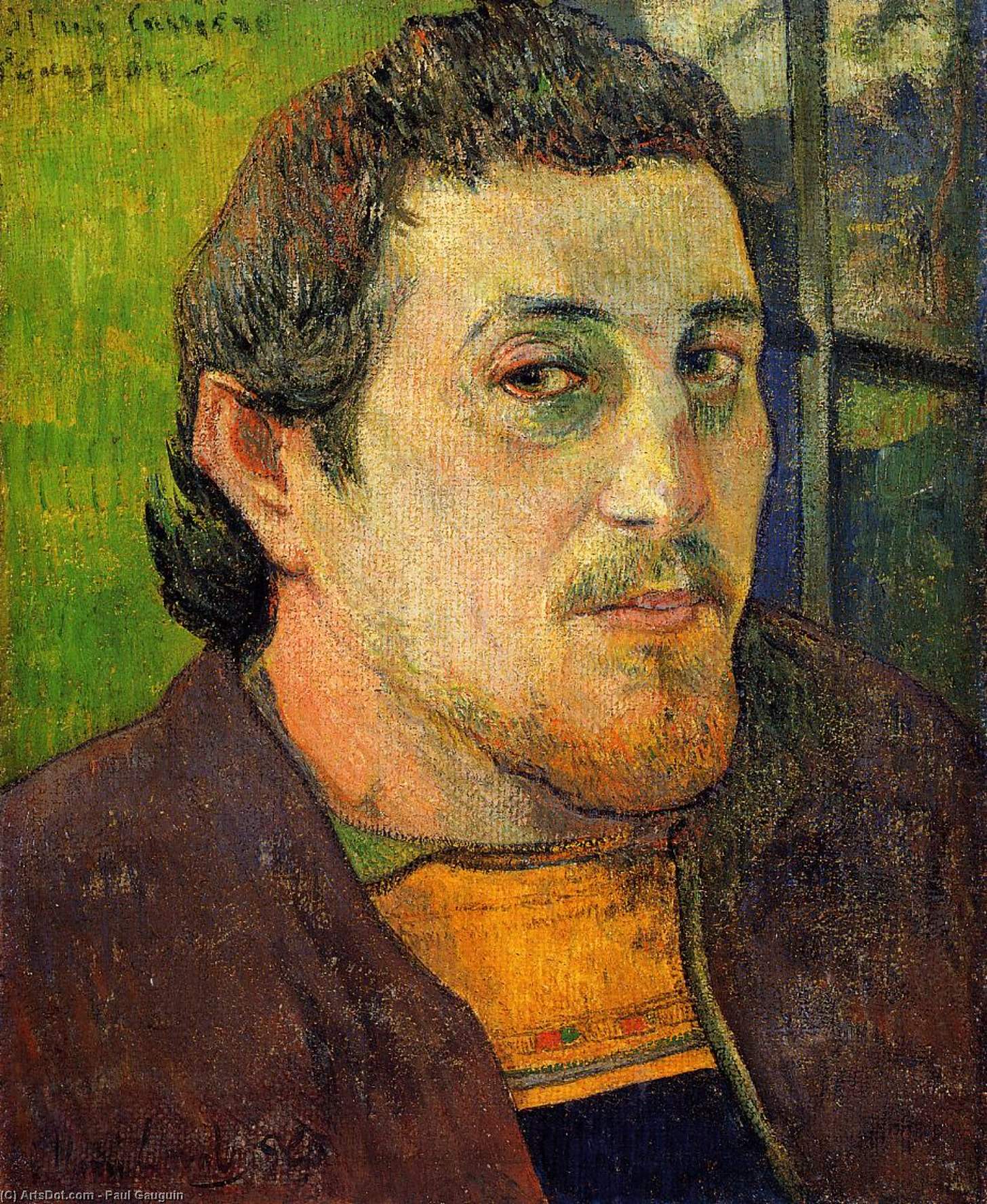 Wikioo.org – L'Encyclopédie des Beaux Arts - Peinture, Oeuvre de Paul Gauguin - Autoportrait au Lezaven