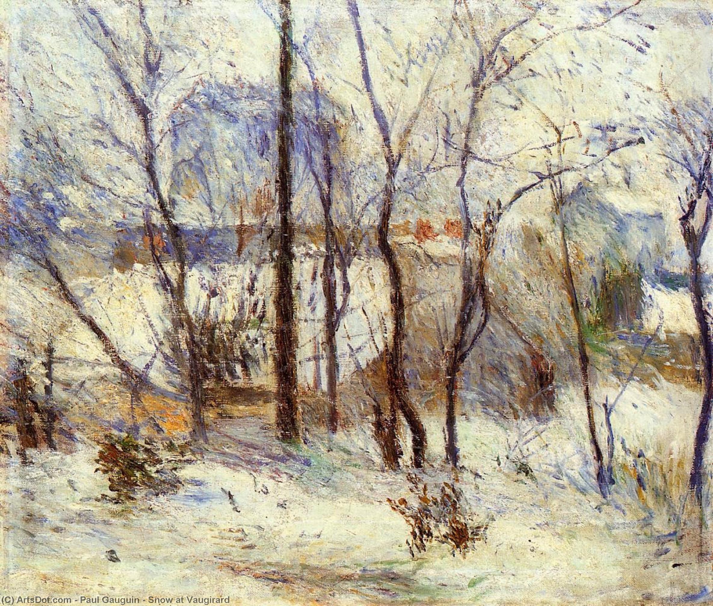 Wikioo.org - The Encyclopedia of Fine Arts - Painting, Artwork by Paul Gauguin - Snow at Vaugirard