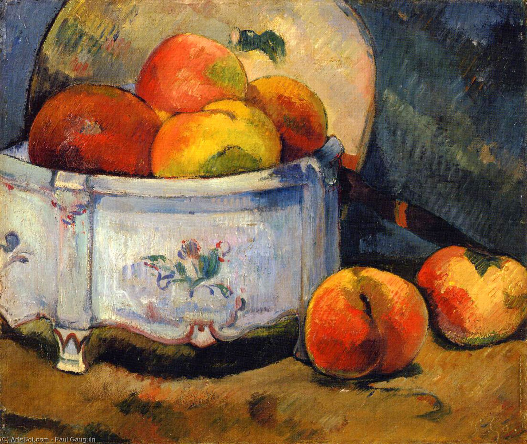 Wikioo.org - The Encyclopedia of Fine Arts - Painting, Artwork by Paul Gauguin - Still Life with Peaches