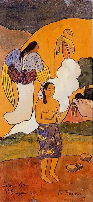 Wikoo.org - موسوعة الفنون الجميلة - اللوحة، العمل الفني Paul Gauguin - Te faruru (aka The Encounter)