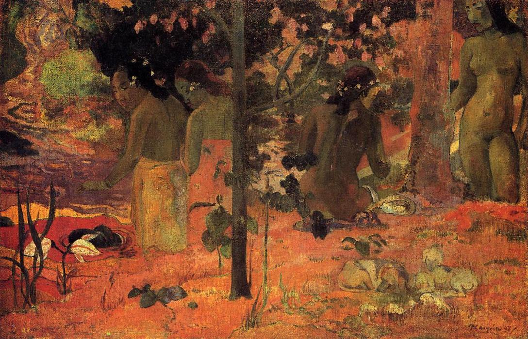 WikiOO.org - Энциклопедия изобразительного искусства - Живопись, Картины  Paul Gauguin - Купальщицы
