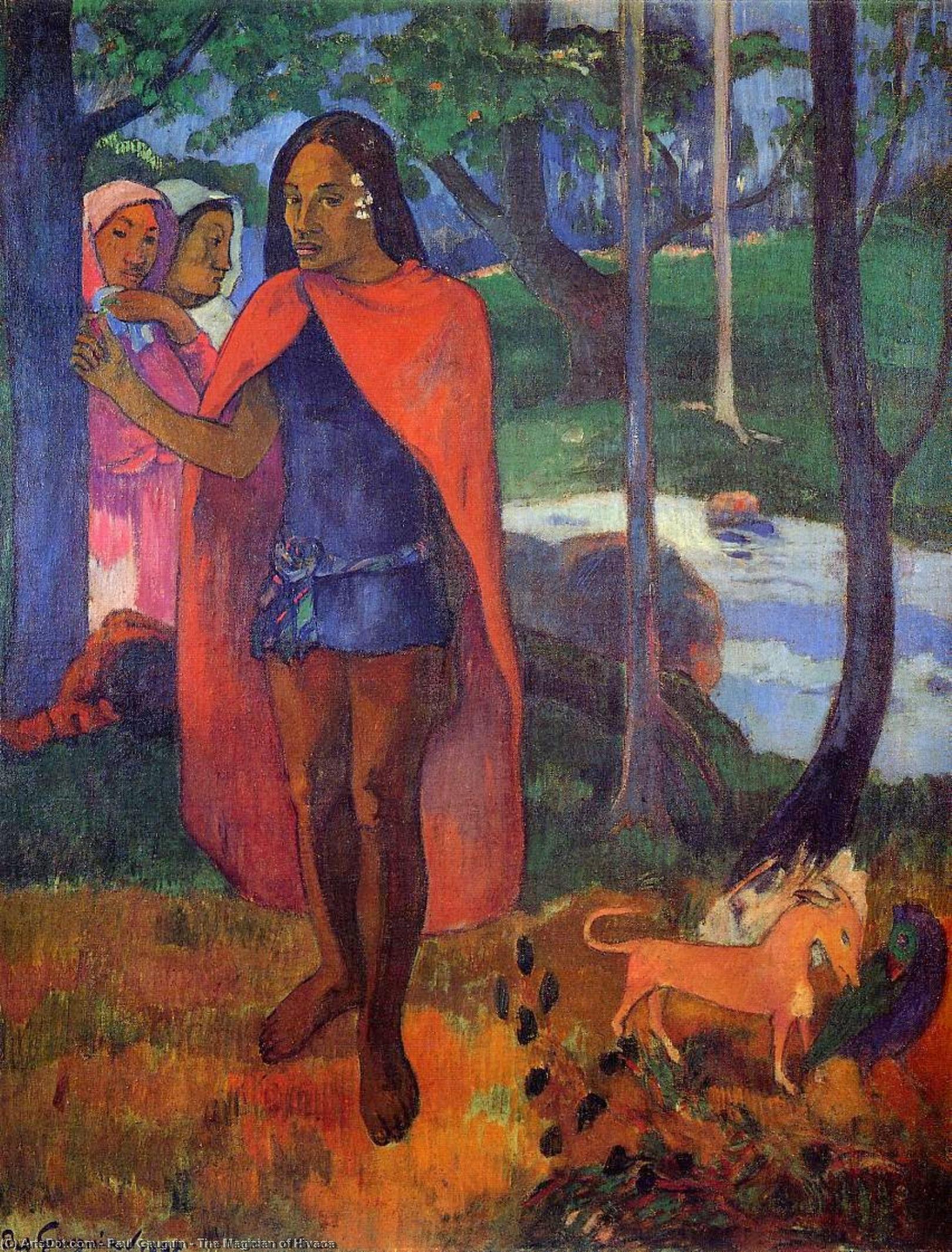 WikiOO.org - Encyclopedia of Fine Arts - Schilderen, Artwork Paul Gauguin - The Magician of Hivaoa