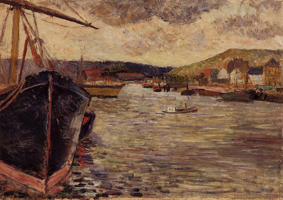 Wikioo.org - สารานุกรมวิจิตรศิลป์ - จิตรกรรม Paul Gauguin - The Port Of Rouen