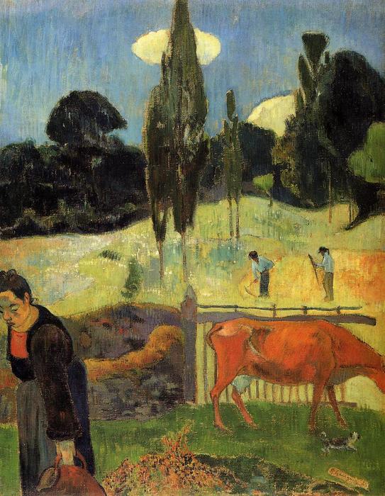 WikiOO.org – 美術百科全書 - 繪畫，作品 Paul Gauguin - 红色 牛