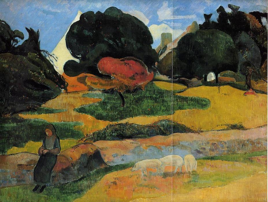 WikiOO.org - Энциклопедия изобразительного искусства - Живопись, Картины  Paul Gauguin - Свинопас