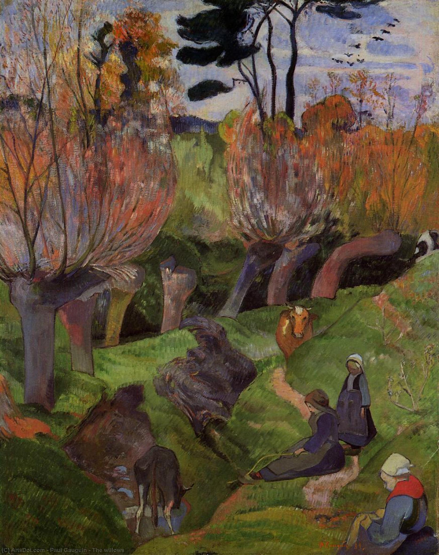 Wikioo.org - The Encyclopedia of Fine Arts - Painting, Artwork by Paul Gauguin - The willows