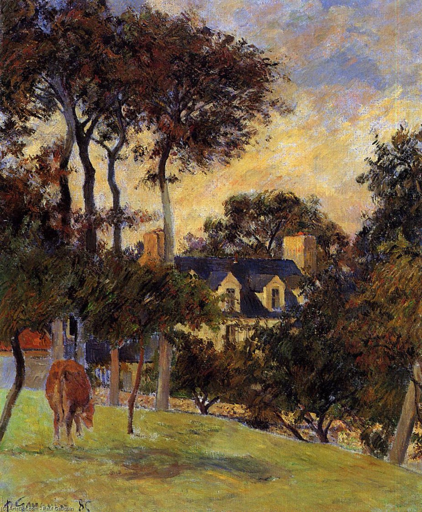 WikiOO.org - Encyclopedia of Fine Arts - Schilderen, Artwork Paul Gauguin - White house