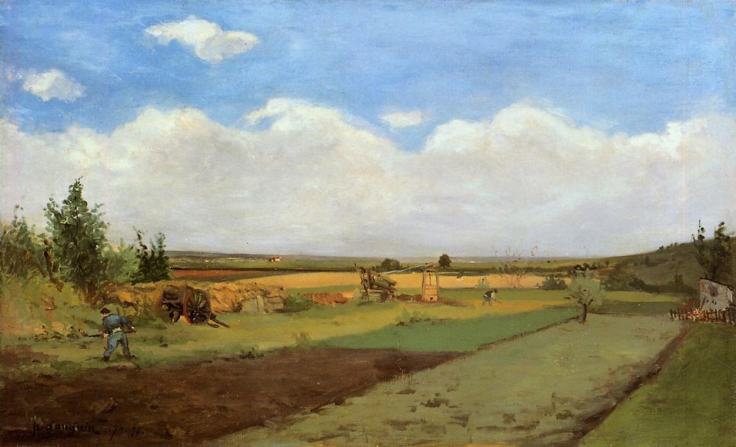 WikiOO.org - Encyclopedia of Fine Arts - Maľba, Artwork Paul Gauguin - Working the land