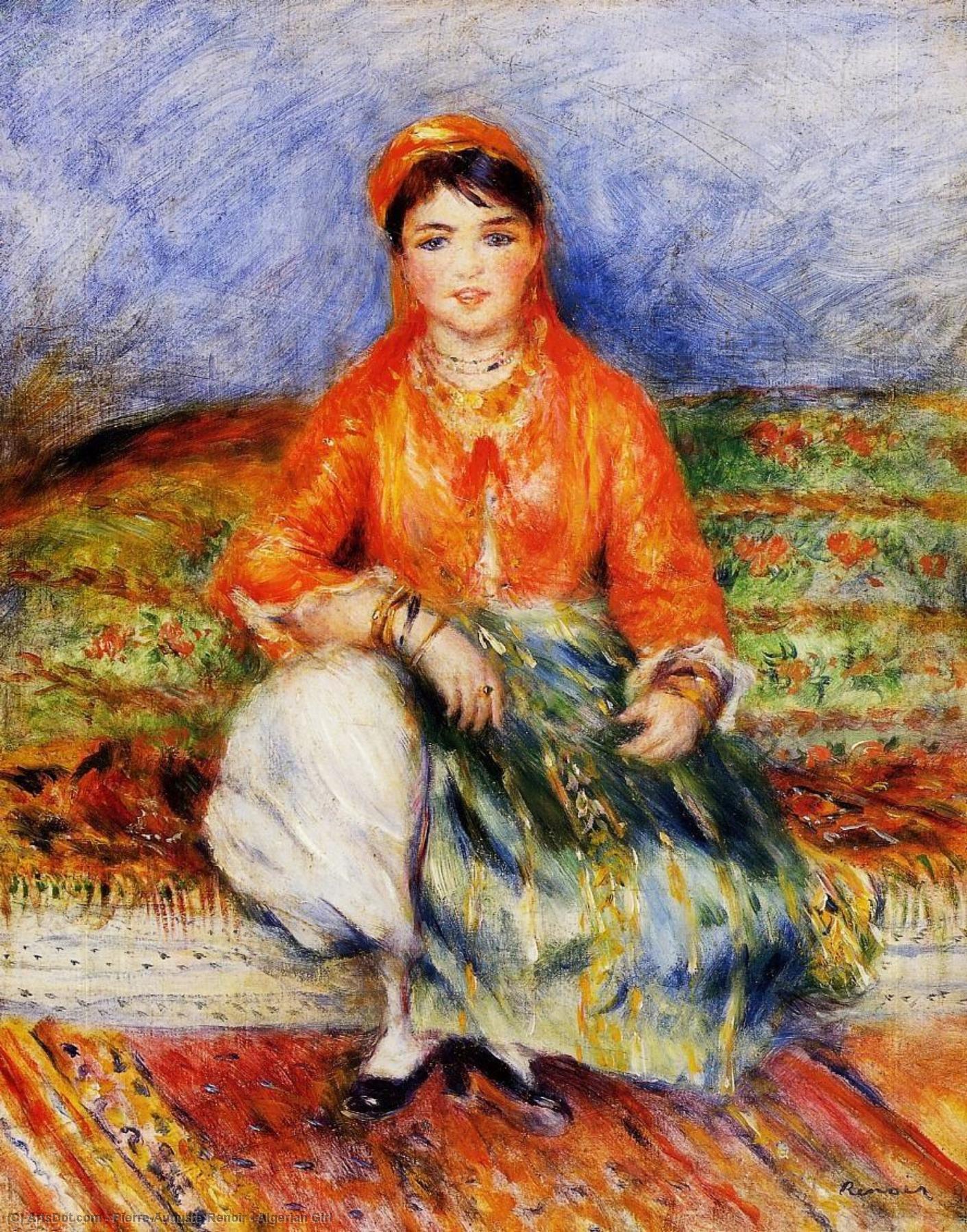 Wikioo.org - Bách khoa toàn thư về mỹ thuật - Vẽ tranh, Tác phẩm nghệ thuật Pierre-Auguste Renoir - Algerian Girl