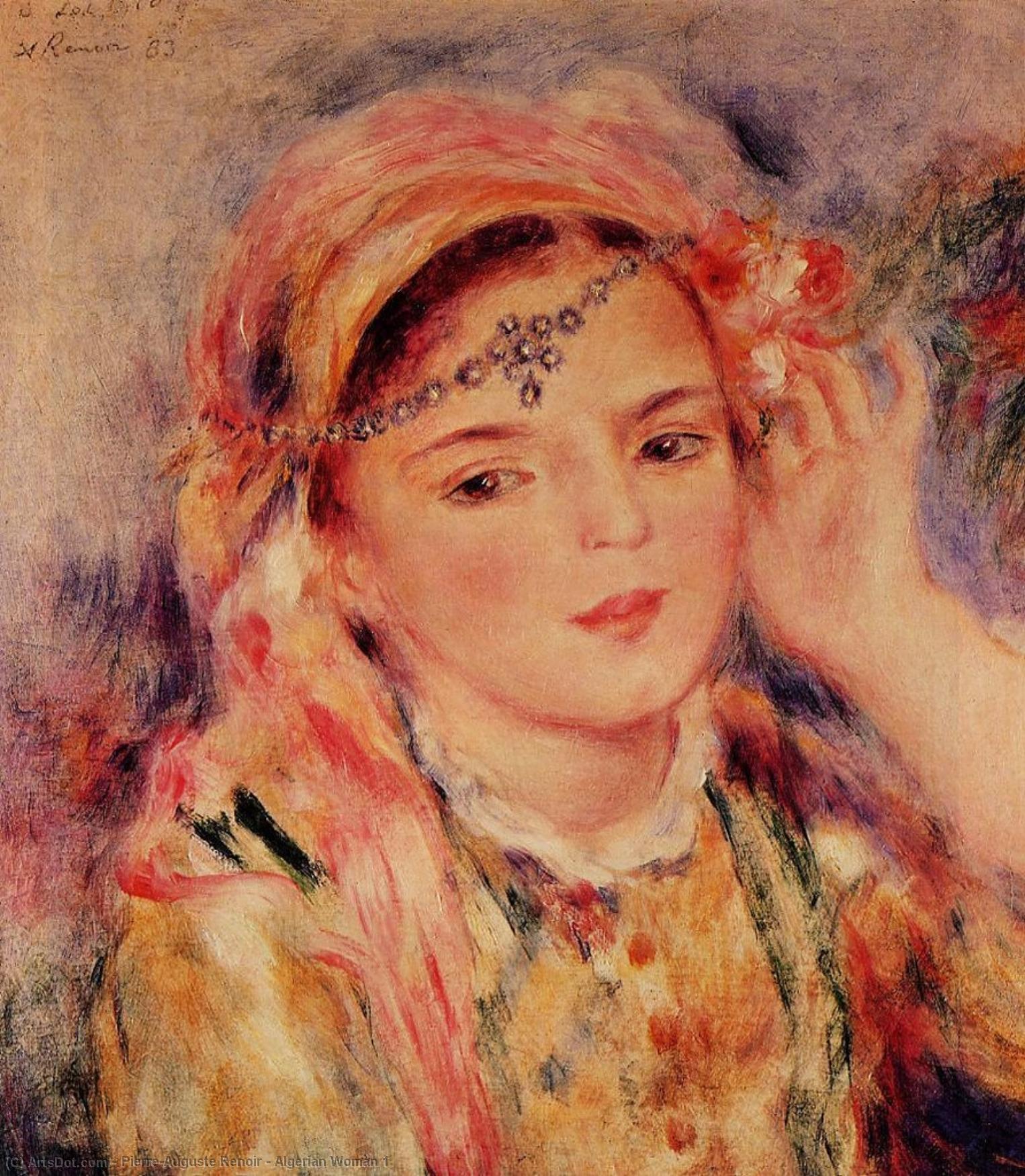 Wikioo.org - Die Enzyklopädie bildender Kunst - Malerei, Kunstwerk von Pierre-Auguste Renoir - Algerische Frau 1