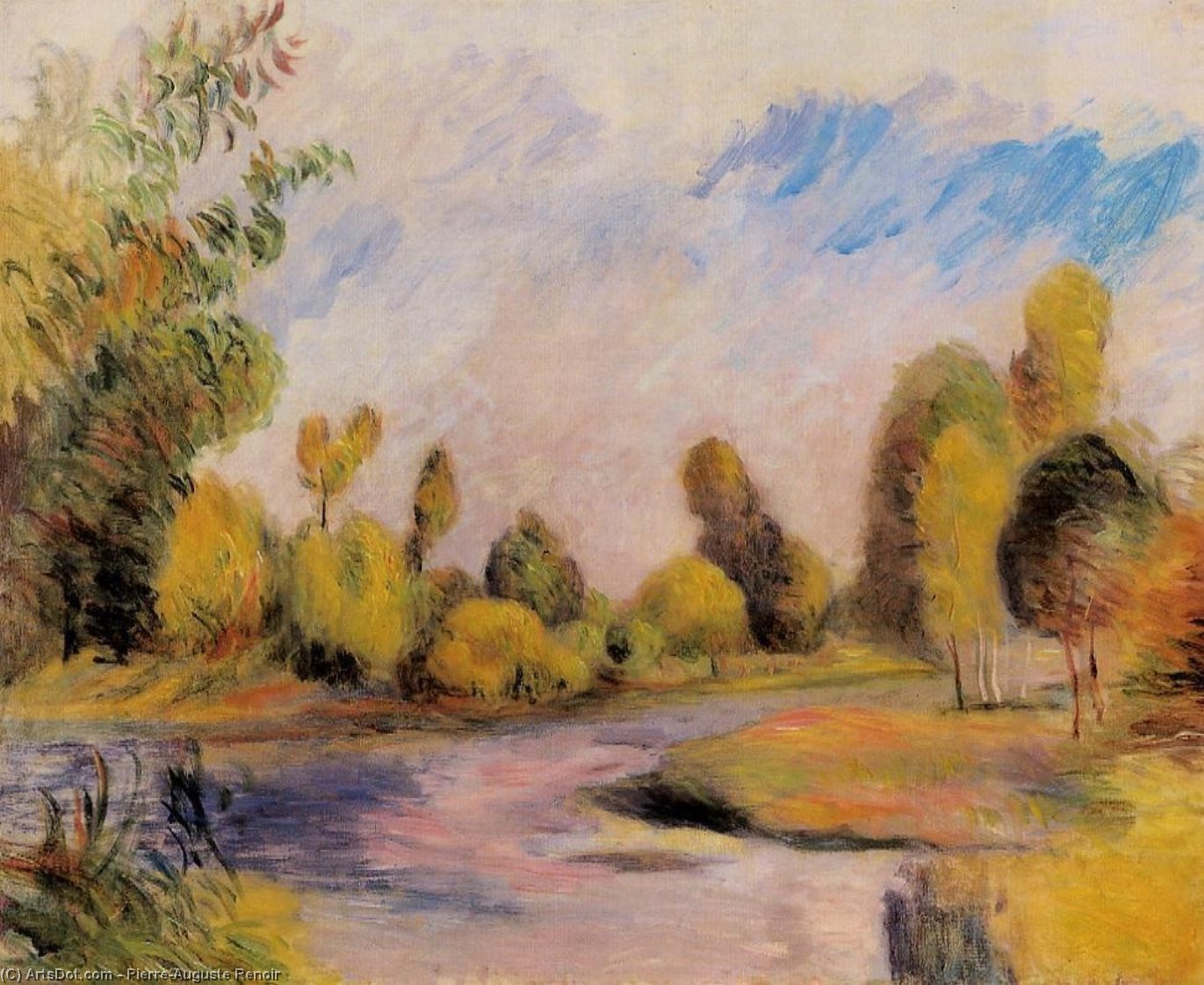 Wikioo.org - The Encyclopedia of Fine Arts - Painting, Artwork by Pierre-Auguste Renoir - Banks of a River