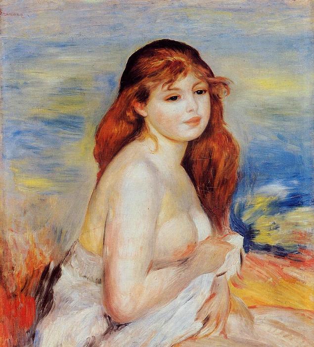 WikiOO.org - Encyclopedia of Fine Arts - Maleri, Artwork Pierre-Auguste Renoir - Bather 3