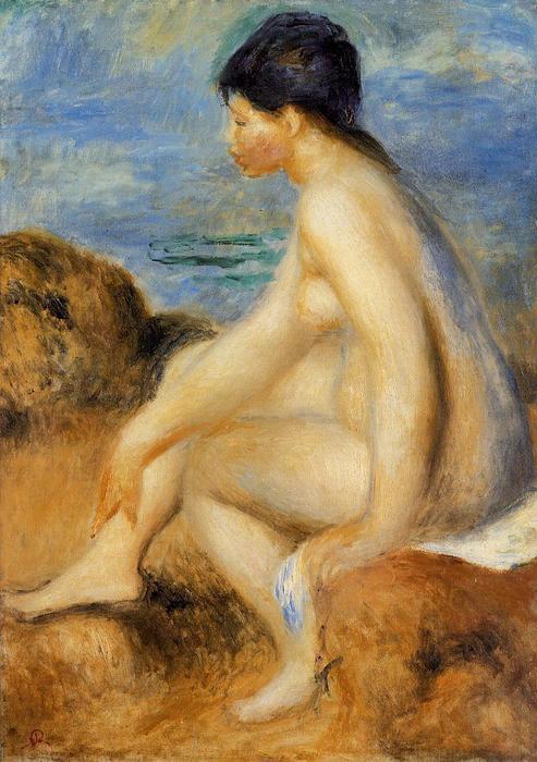 Wikioo.org – La Enciclopedia de las Bellas Artes - Pintura, Obras de arte de Pierre-Auguste Renoir - Bañista 4