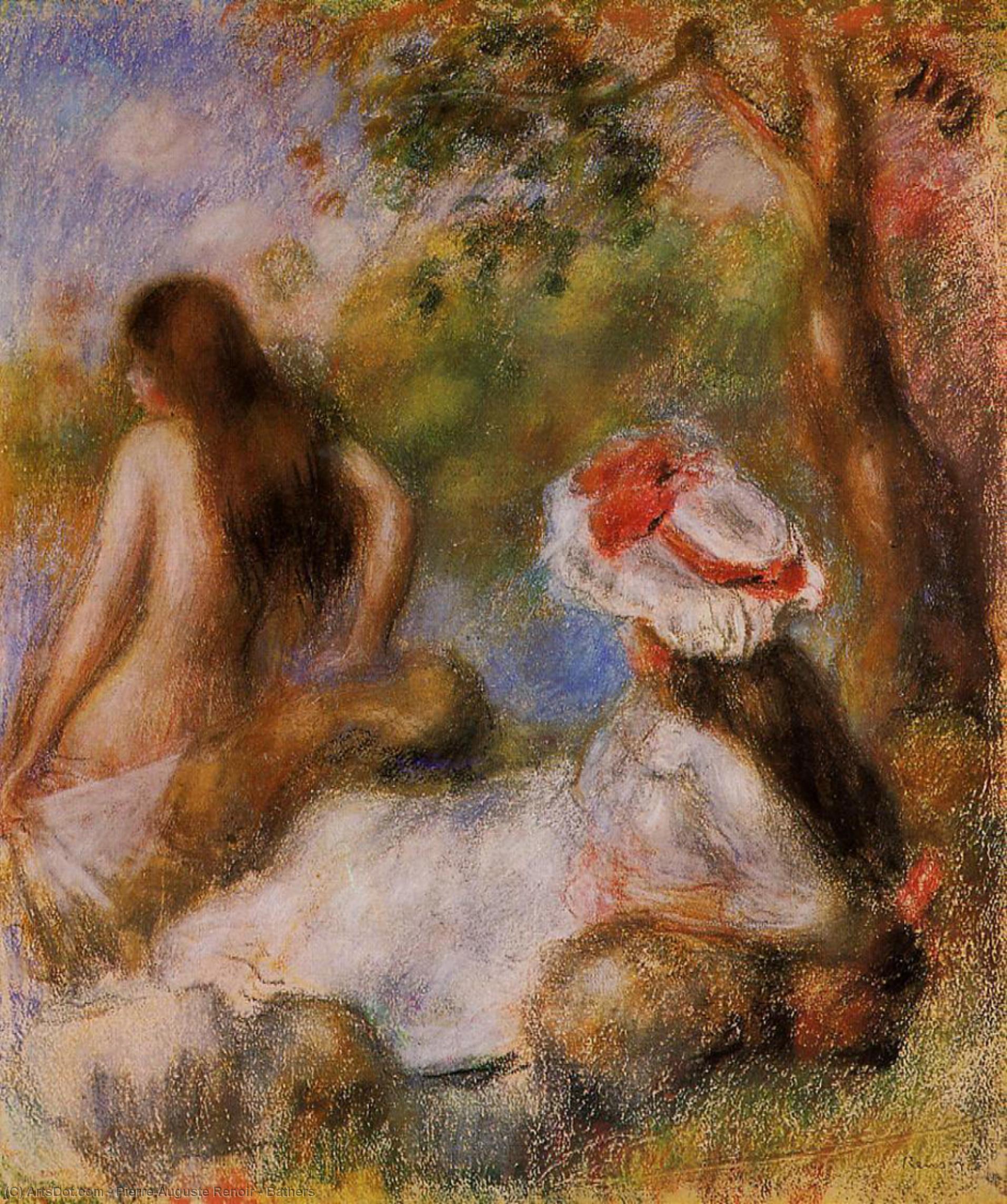 Wikioo.org - Bách khoa toàn thư về mỹ thuật - Vẽ tranh, Tác phẩm nghệ thuật Pierre-Auguste Renoir - Bathers