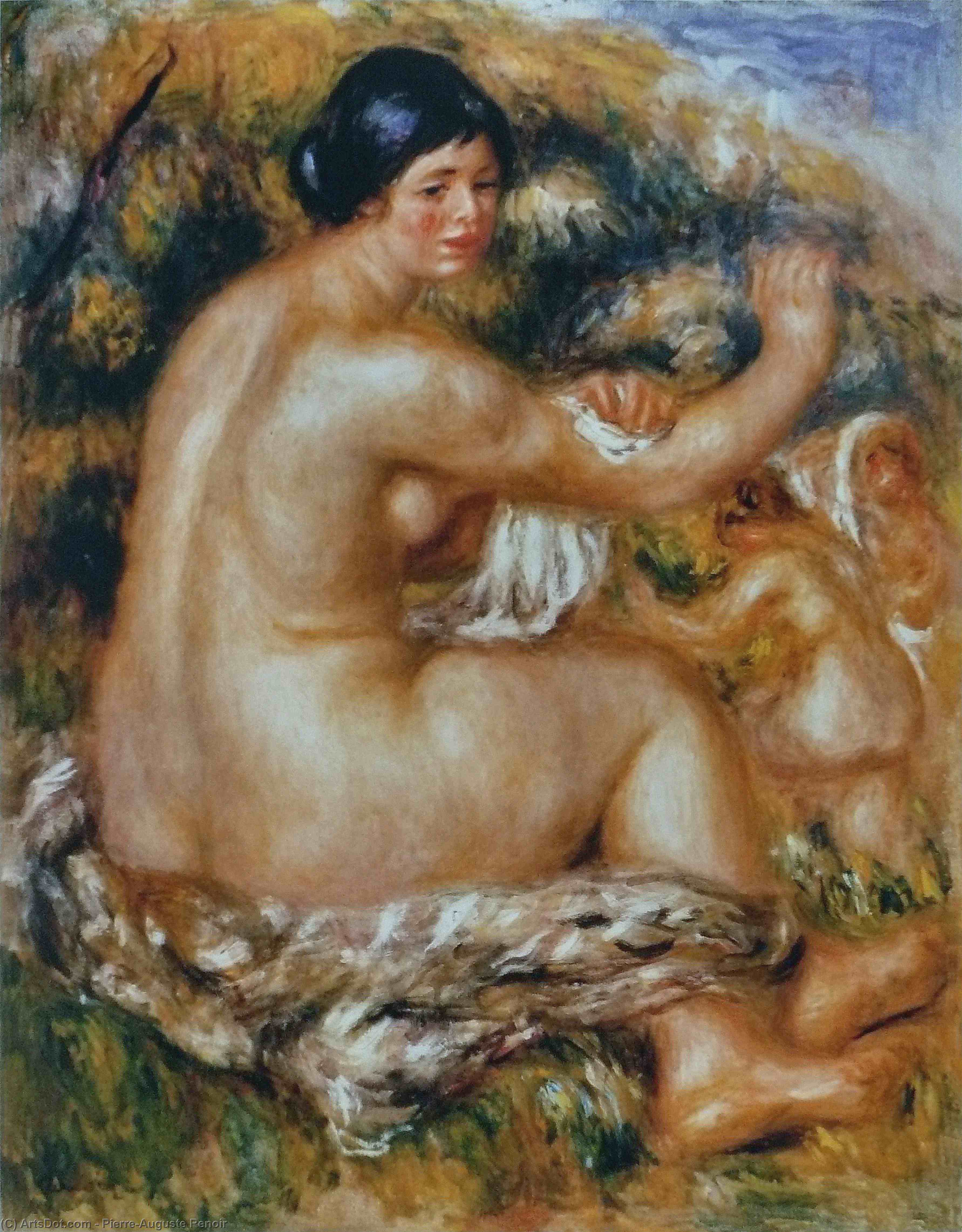 Wikoo.org - موسوعة الفنون الجميلة - اللوحة، العمل الفني Pierre-Auguste Renoir - Bathing