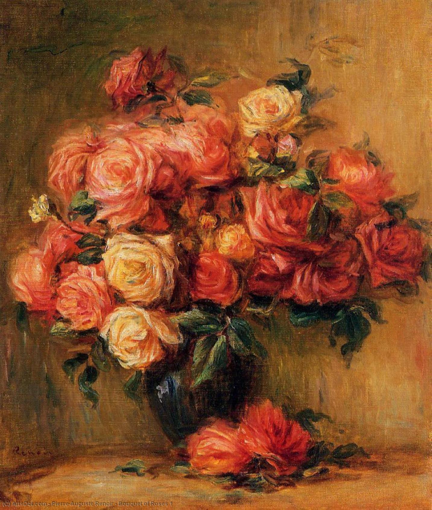 Wikioo.org - Die Enzyklopädie bildender Kunst - Malerei, Kunstwerk von Pierre-Auguste Renoir - strauß rosen 1