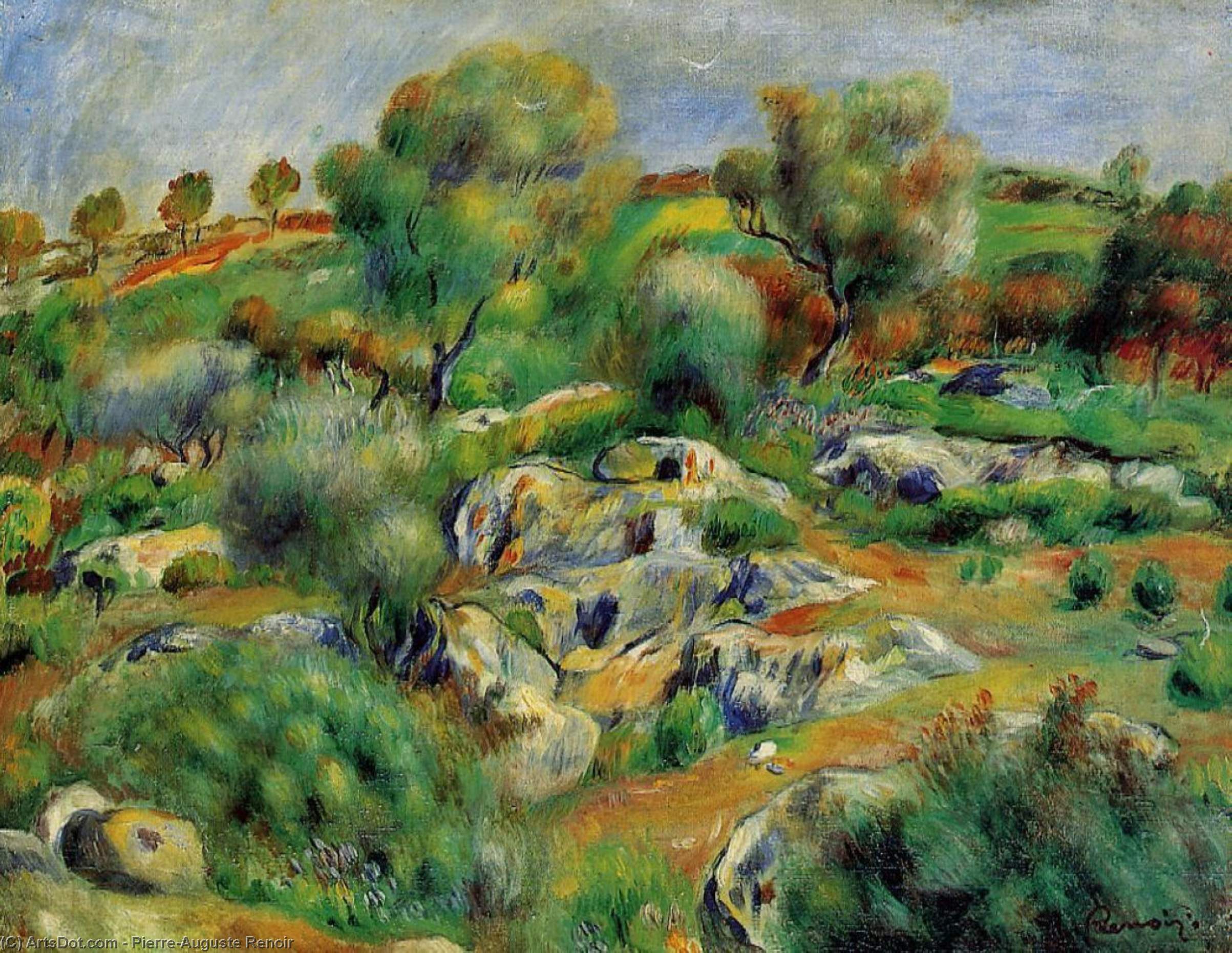Wikioo.org – L'Encyclopédie des Beaux Arts - Peinture, Oeuvre de Pierre-Auguste Renoir - Paysage Breton