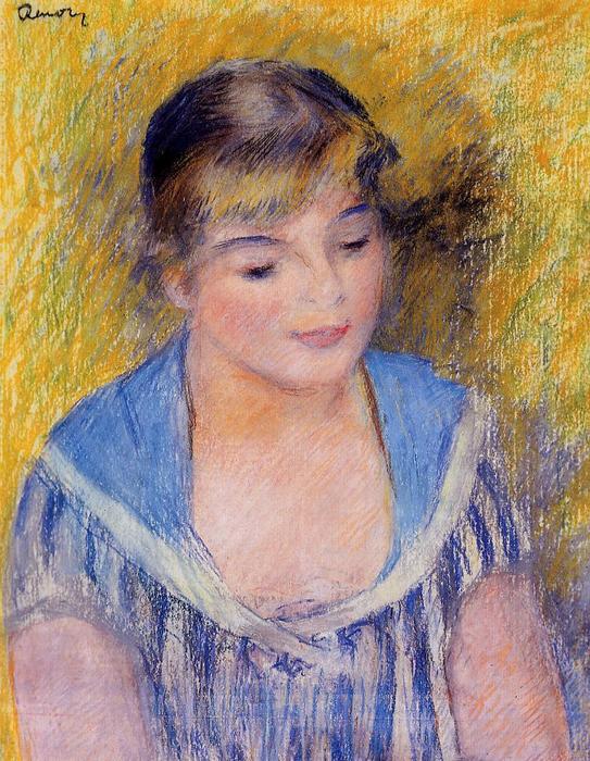 WikiOO.org - Encyclopedia of Fine Arts - Schilderen, Artwork Pierre-Auguste Renoir - Bust of a Woman