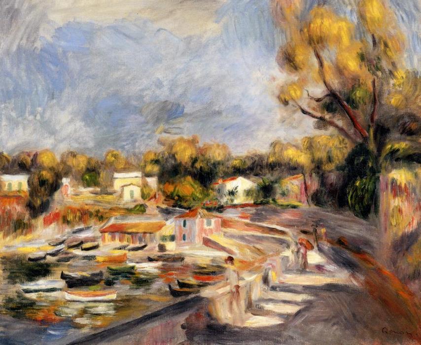 Wikoo.org - موسوعة الفنون الجميلة - اللوحة، العمل الفني Pierre-Auguste Renoir - Cagnes Landscape 3