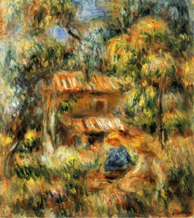 Wikoo.org - موسوعة الفنون الجميلة - اللوحة، العمل الفني Pierre-Auguste Renoir - Cagnes Landscape 9