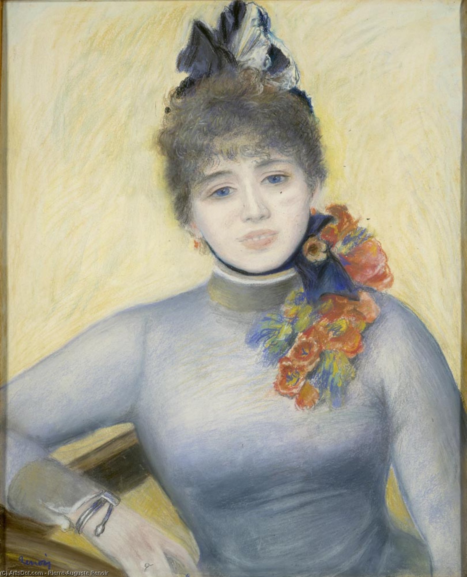 Wikoo.org - موسوعة الفنون الجميلة - اللوحة، العمل الفني Pierre-Auguste Renoir - Caroline Rémy (Séverine)