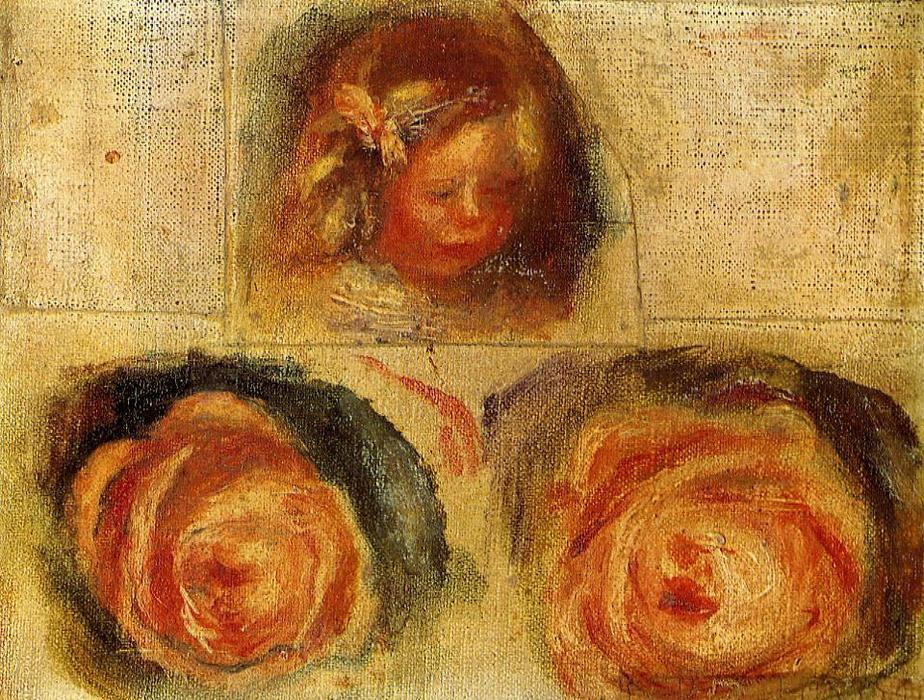 Wikioo.org - สารานุกรมวิจิตรศิลป์ - จิตรกรรม Pierre-Auguste Renoir - Coco and Roses (study)