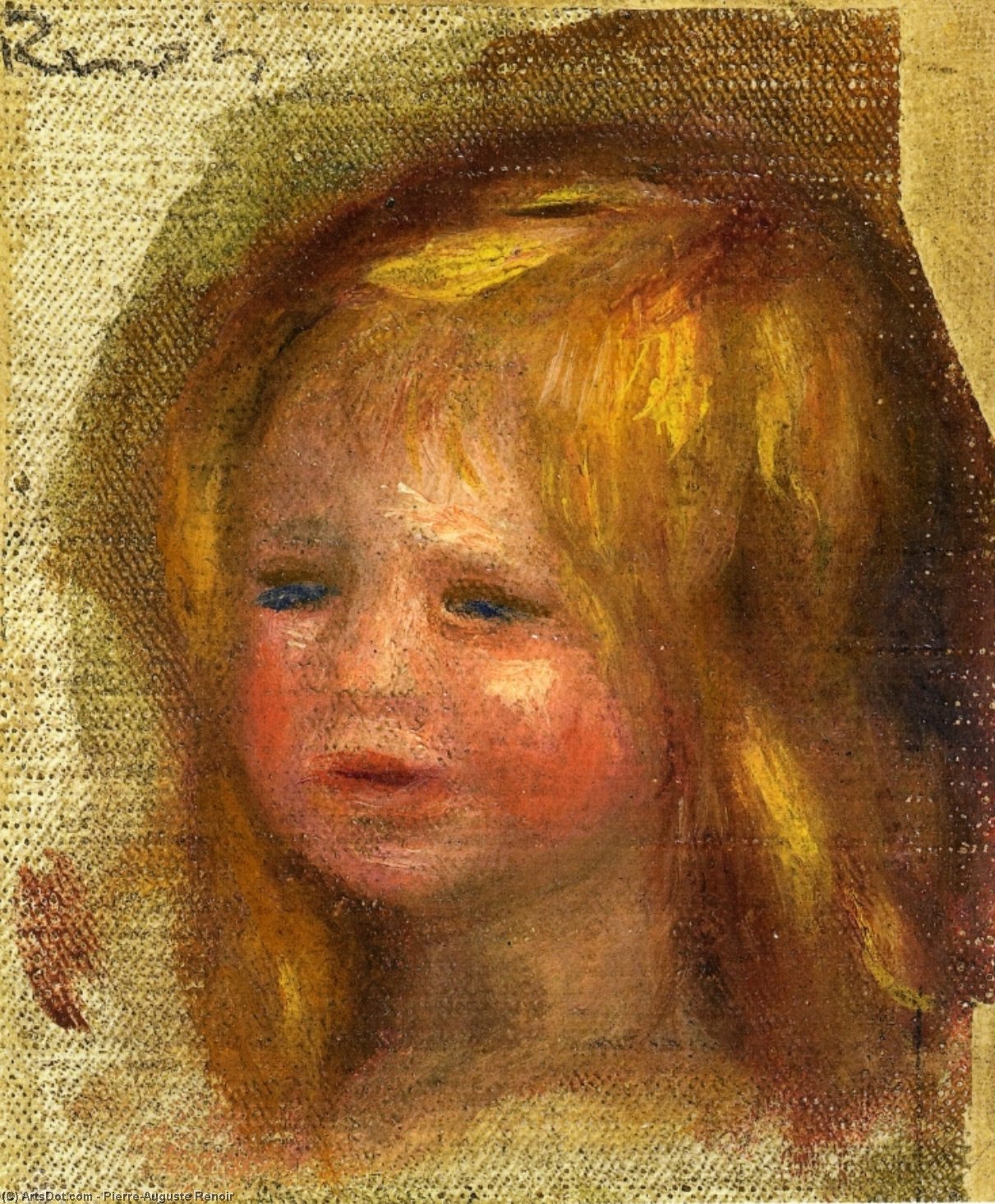 WikiOO.org - Encyclopedia of Fine Arts - Lukisan, Artwork Pierre-Auguste Renoir - Coco s Head