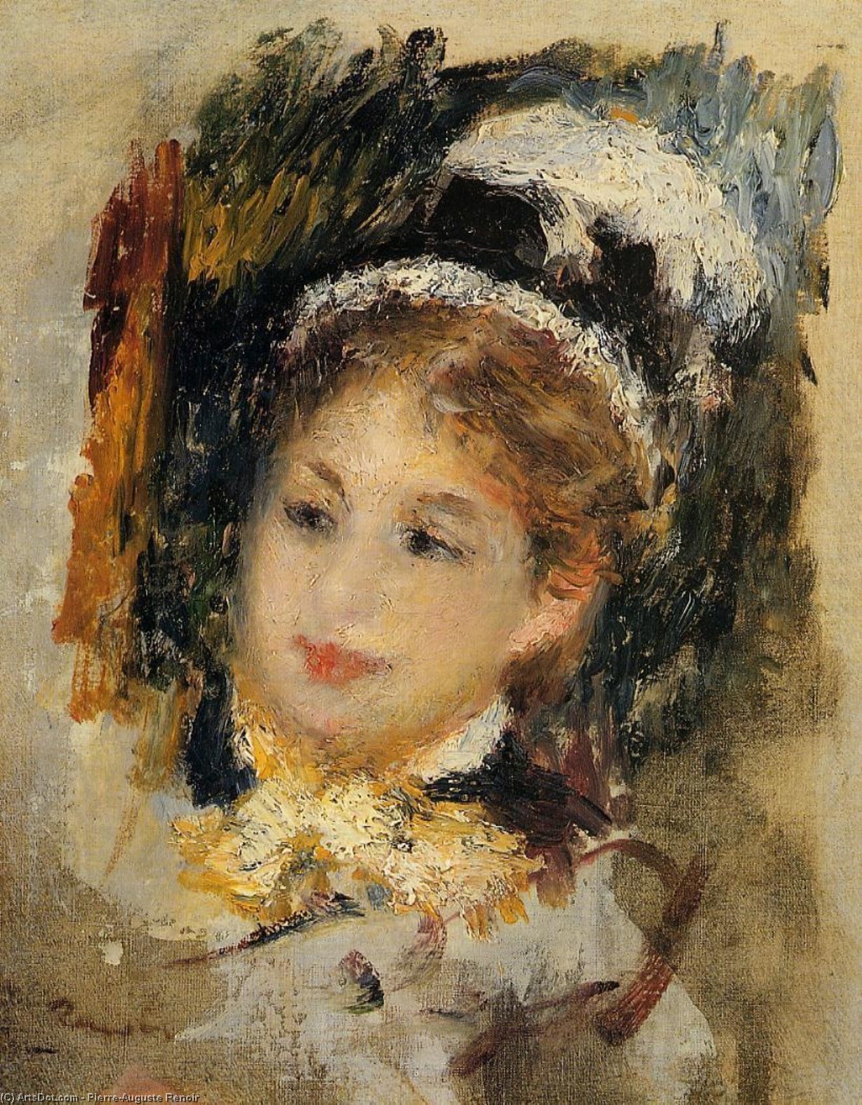 WikiOO.org - Enciclopédia das Belas Artes - Pintura, Arte por Pierre-Auguste Renoir - Dame en toilette de Ville
