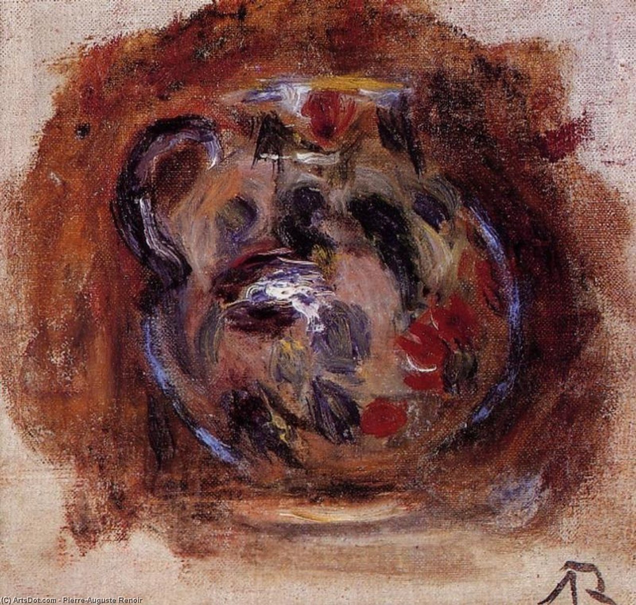 Wikioo.org - Bách khoa toàn thư về mỹ thuật - Vẽ tranh, Tác phẩm nghệ thuật Pierre-Auguste Renoir - Earthenware Jug