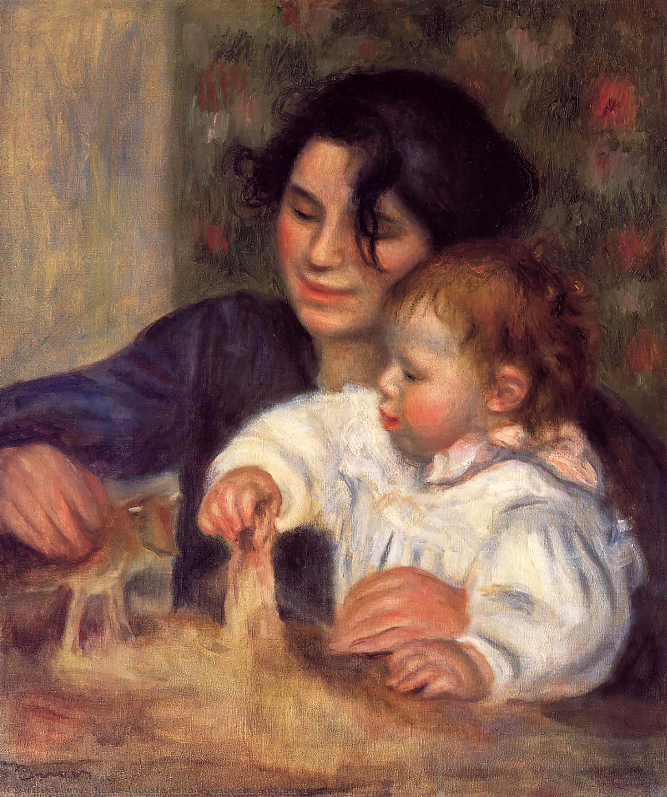 Wikioo.org – La Enciclopedia de las Bellas Artes - Pintura, Obras de arte de Pierre-Auguste Renoir - Gabrielle y Jean 1