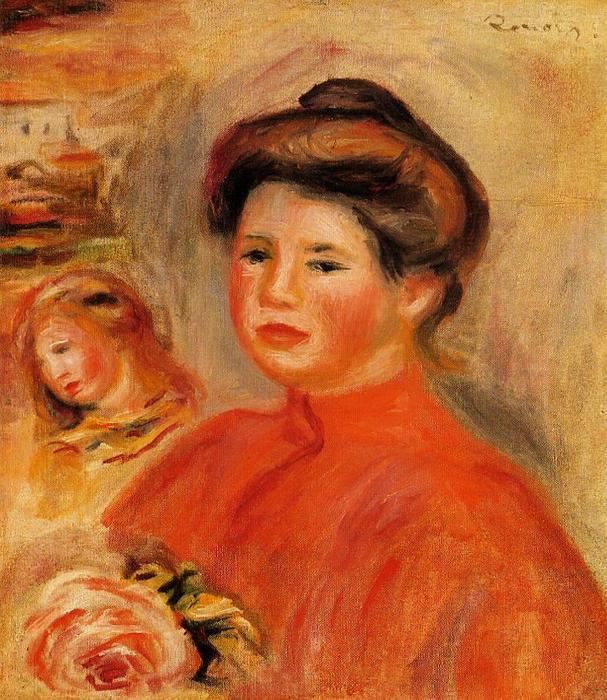 WikiOO.org - 百科事典 - 絵画、アートワーク Pierre-Auguste Renoir - ガブリエル で  彼女の  ウインドウ