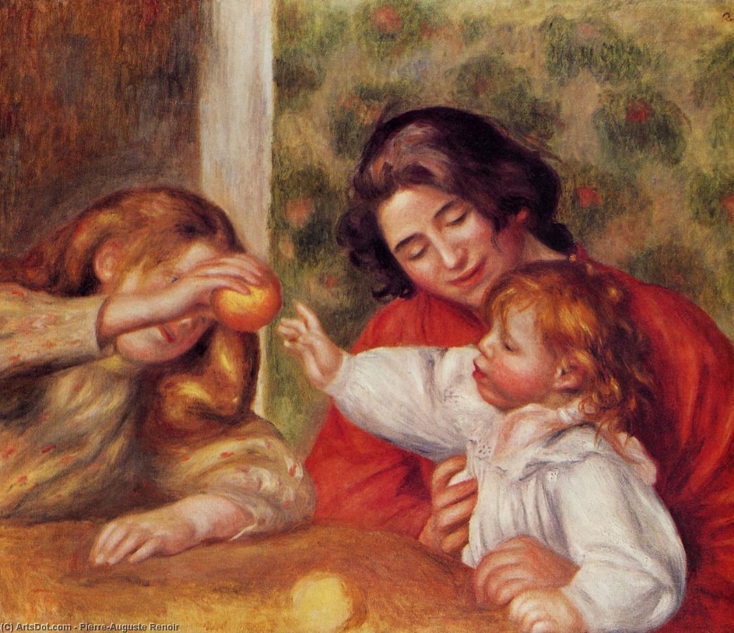WikiOO.org - Enciclopedia of Fine Arts - Pictura, lucrări de artă Pierre-Auguste Renoir - Gabrielle, Jean and a Little Girl